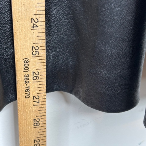 Vintage 90s Liz Claiborne Genuine Leather Jacket Black Soft Retro Chic Zip L - Picture 11 of 14